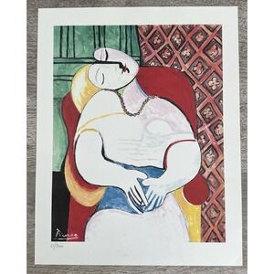 Pablo Picasso LE REVE "THE DREAM" Estate Signed L.E. #21/300 Giclée Art 10 x 7"